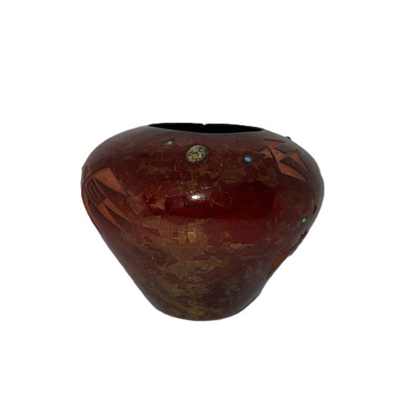 Acoma Pueblo Red Glaze Pottery - Picture 4 of 8